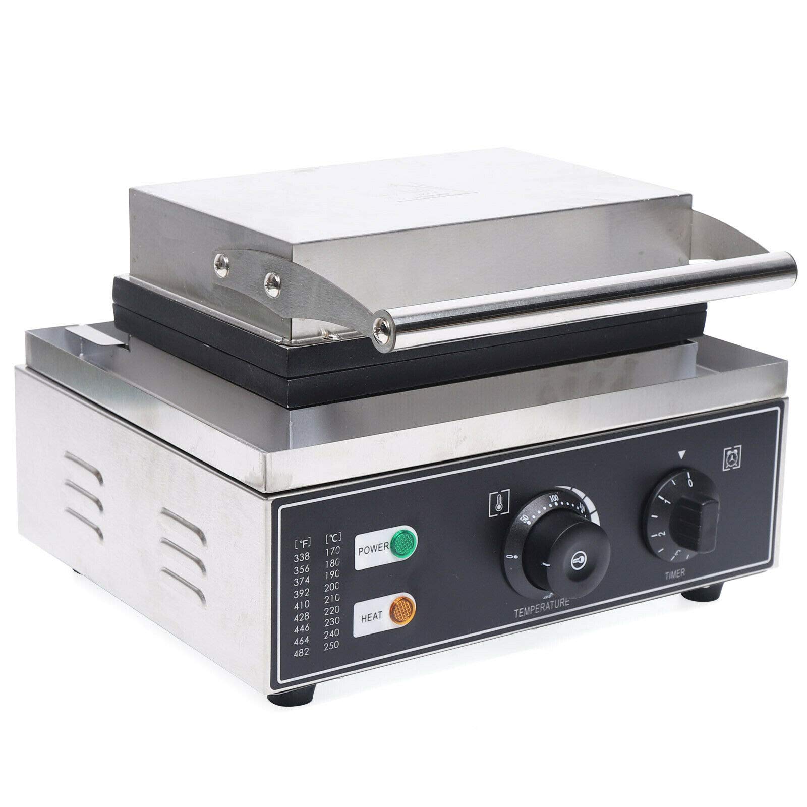 Máquina para hacer donuts comerciales, 1500 W, gofrera doméstica, para hacer donuts, panaderías, sándwiches y sándwiches de acero inoxidable, para hacer donuts