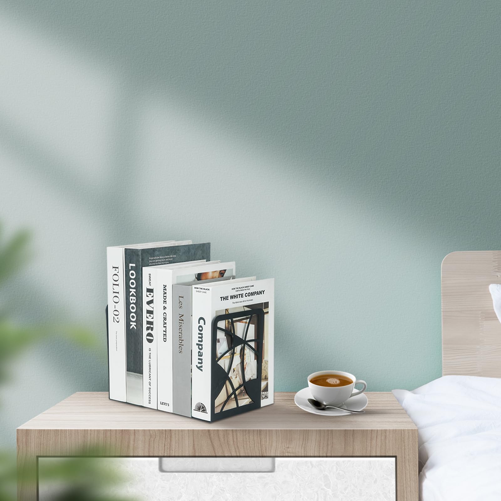 Lot De 4 Serre-Livres En Acrylique Transparent - Simple Et Élégant Pour Bibliothèque, Bureau, Chambre