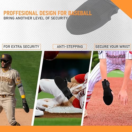 Miniatura 7 de Nyna Combat - Guante deslizante de béisbol, diseño personalizado para mano derecha e izquierda, protector de muñeca protector de muñeca para béisbol