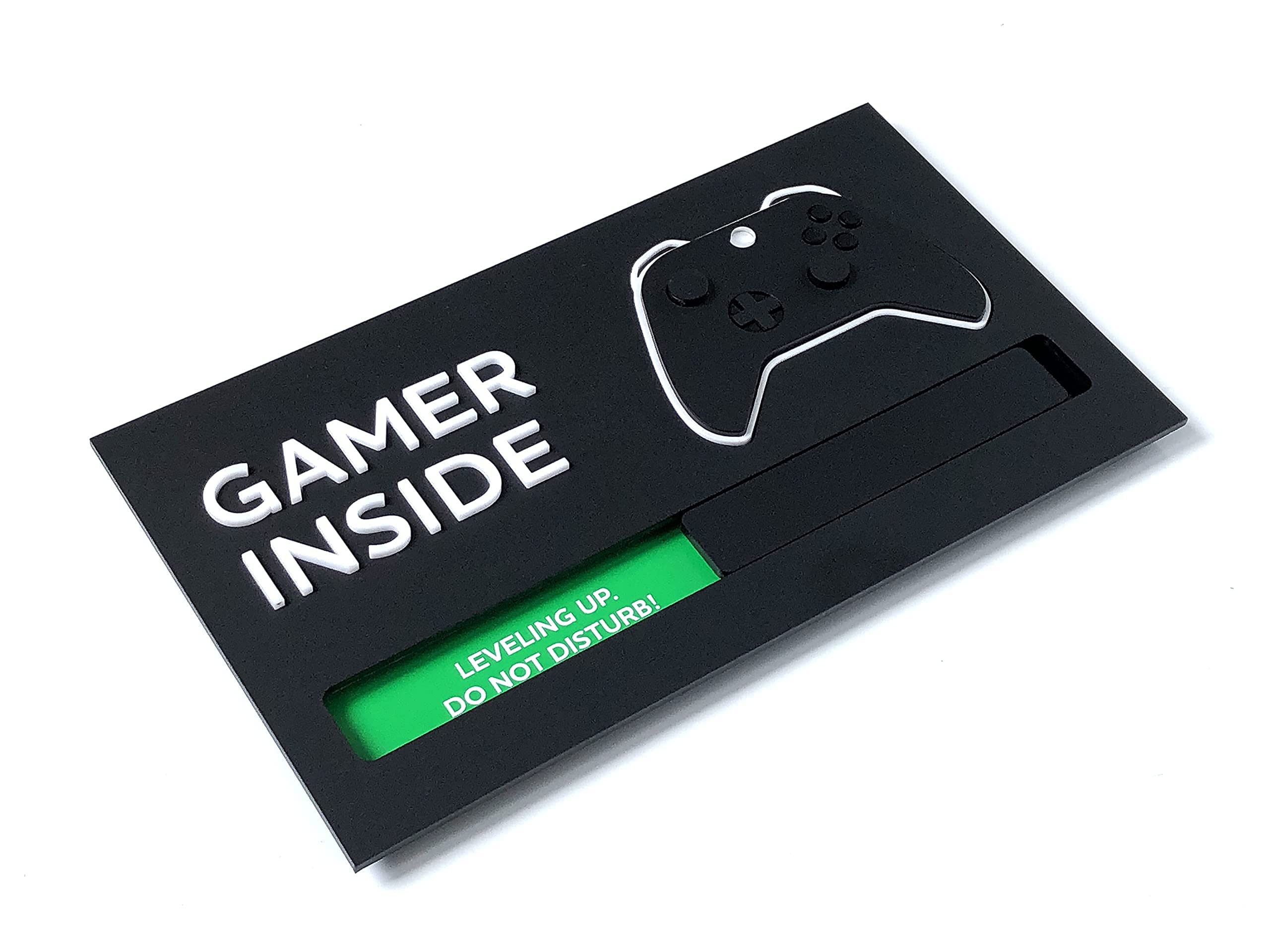 Kubik Letters Znak dekoracyjny do pokoju gier wideo - edycja XBX - Gaming Stuff Do Not Disturb znak do sypialni - akcesoria dekoracyjne do jaskini mężczyzny - dekoracja pokoju dla gracza chłopców -