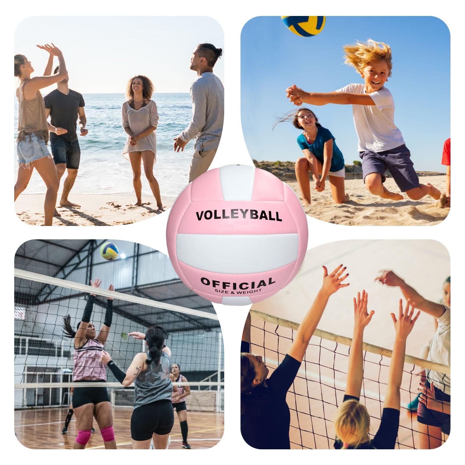 Genérico Vóley Playa Suave - Balón Entrenamiento Deportes Equipo | Pelota Suave De Entrenamiento para Playa, Césped, Parque, Piscina, Interior, Fiestas Y Actividades Escolares