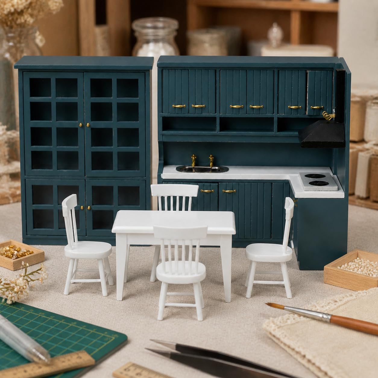 Mobili Casa delle Bambole in Legno 1:12, style to 2 | Componenti in plastica, Vetrina per bambole, Divertimento creativo, Per amanti miniature