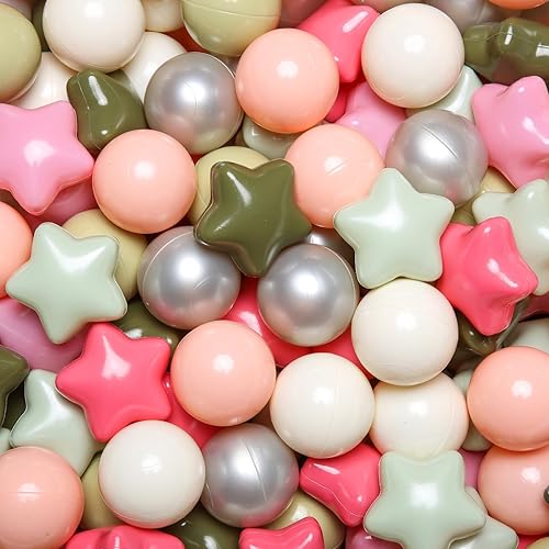 Miniatura 10 de GOGOSO Pelotas para pozo de bolas, 100 unidades, sin BPA, a prueba de aplastamiento, para bebés, niños y niñas, casa de juegos, piscina, cumpleaños,