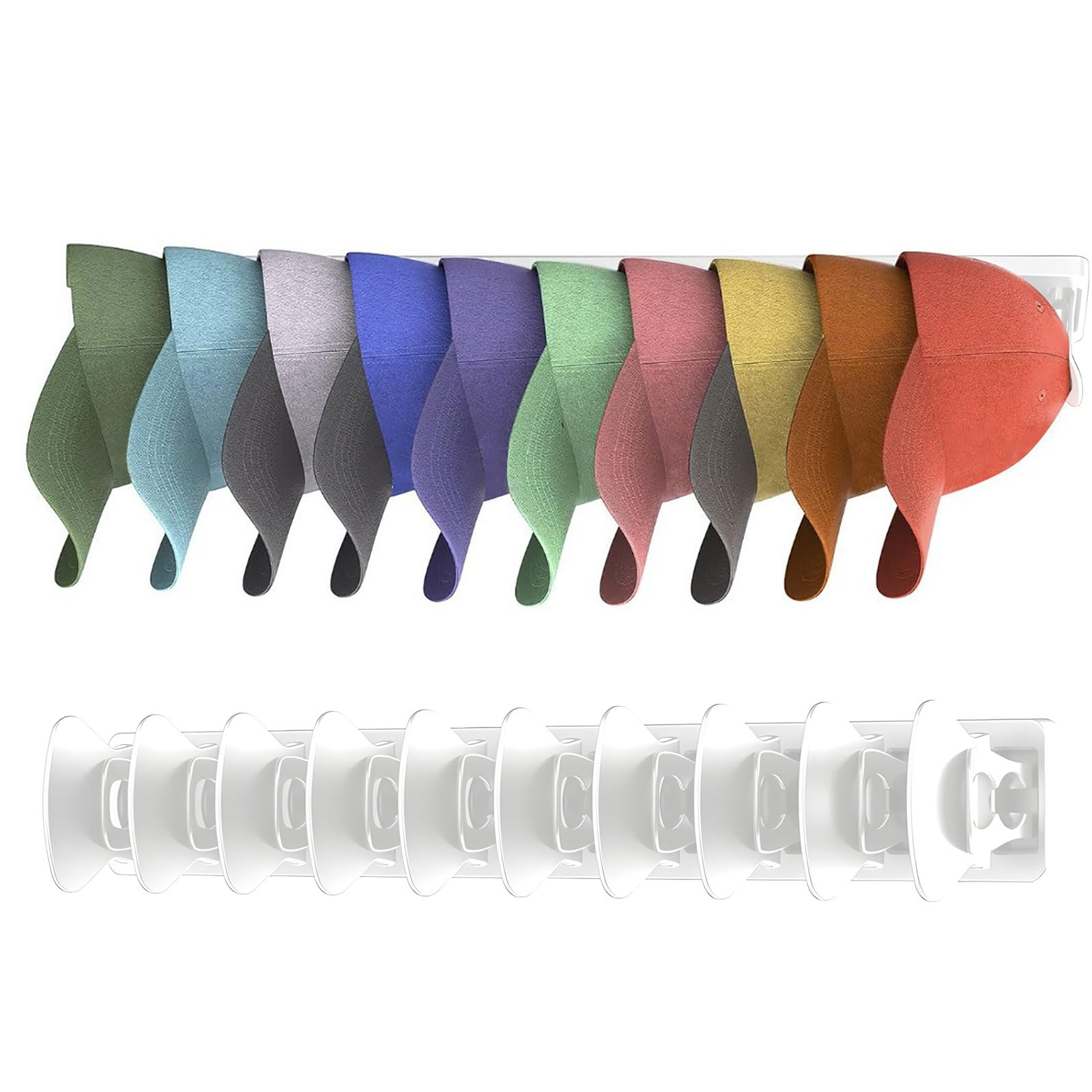 Msioytog Display Rack with Elastic Clips for Easy Access and Arrangement Closet Cap Storage