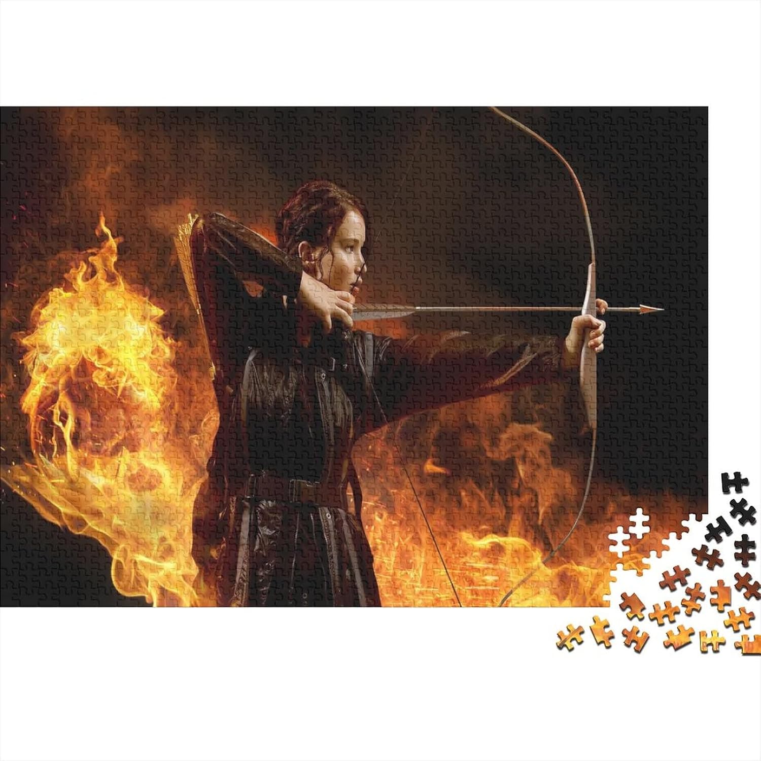Los juegos del hambre 3: Katniss 500 piezas Rompecabezas Niños Niñas Rompecabezas divertidos Juguetes Póster de película Juego de rompecabezas fácil para entrenamiento cerebral Aliviar el estrés Regal