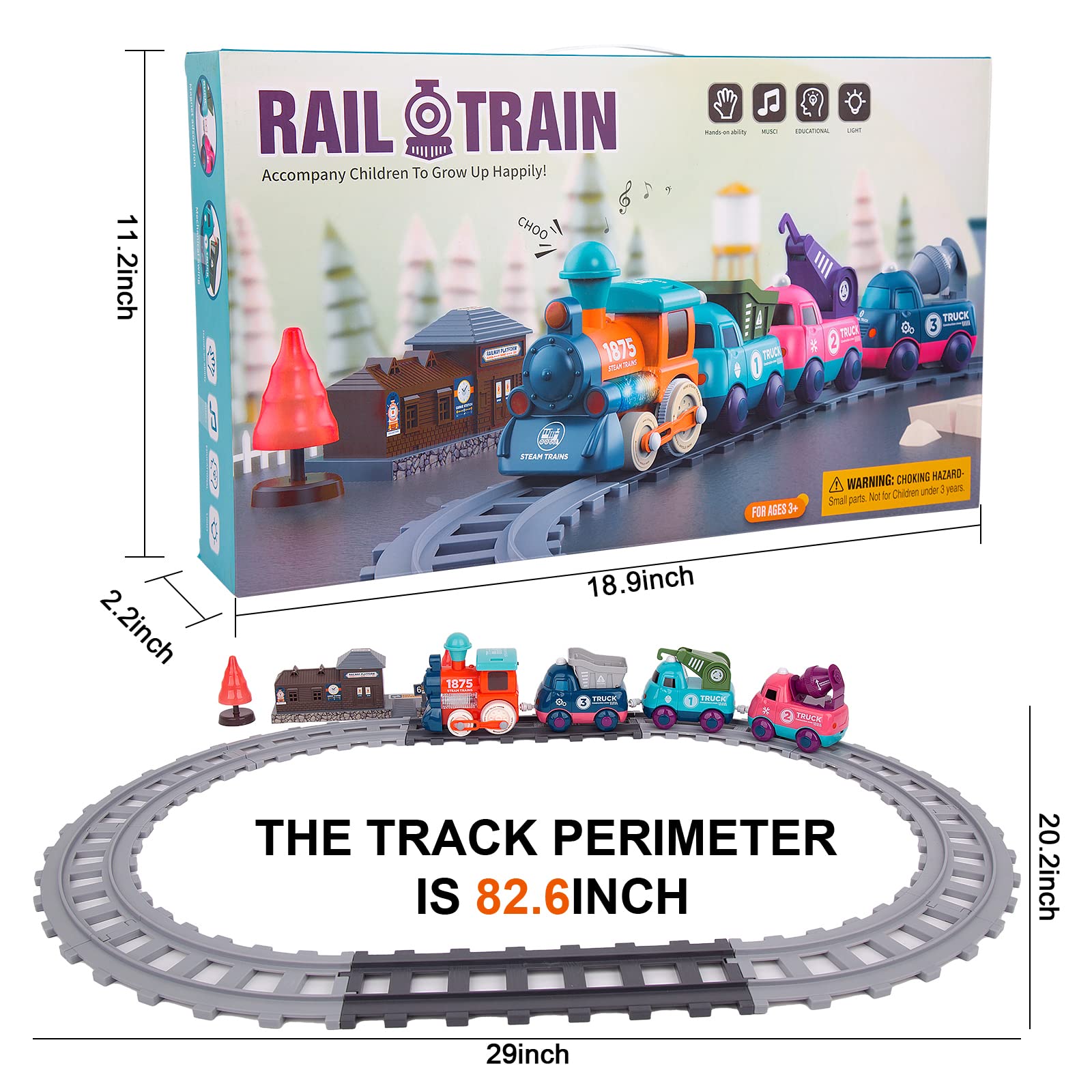 Amazon | 電車セット 男の子用 2~4歳 電車のおもちゃ 電池式 電車 円形