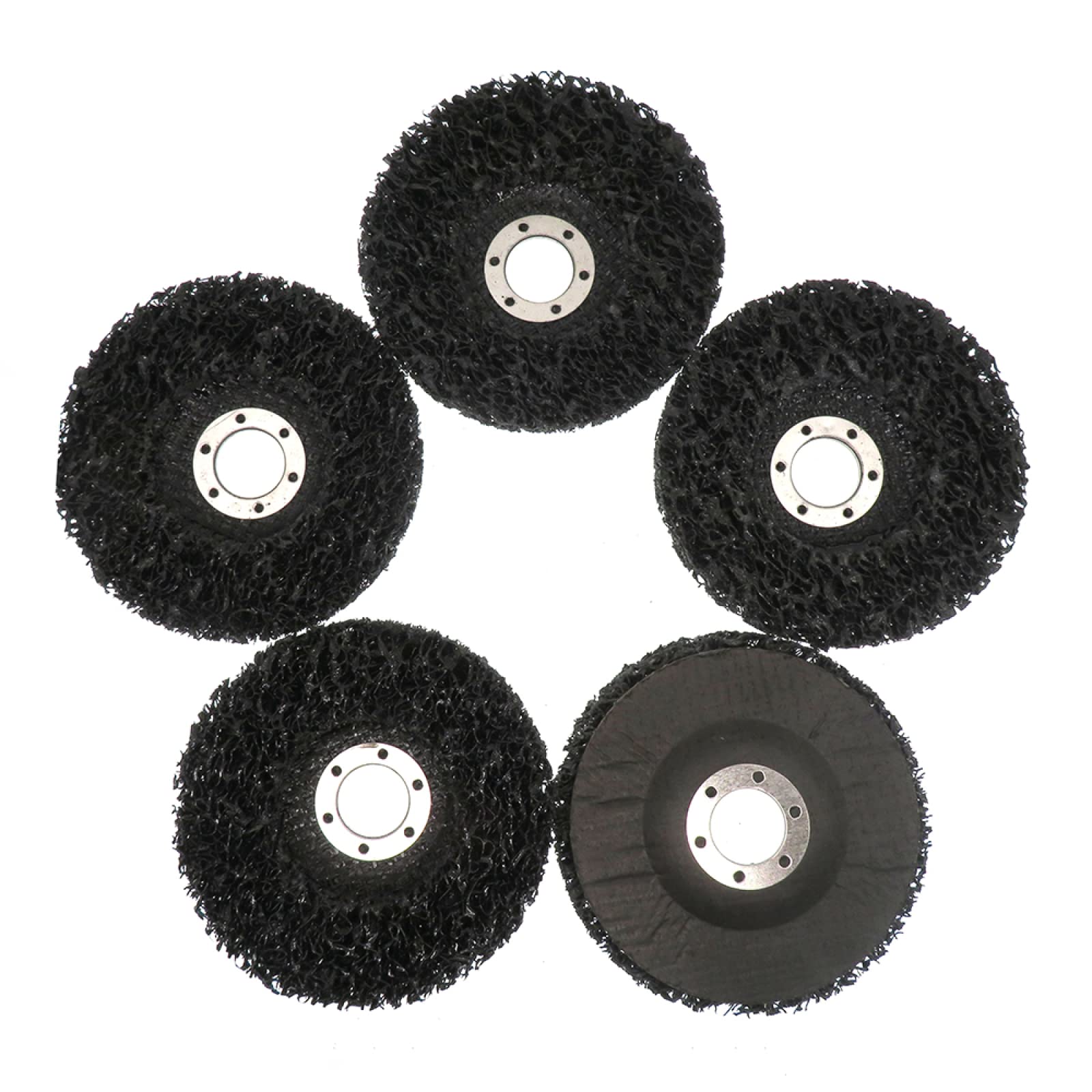 5 Uds Rueda Abrasiva Quitar Pintura 4,5 "115mm Herramienta De Limpieza De Disco De Eliminación De Pintura De Óxido Para Amoladora Angular,Negro