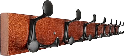 Miniatura 97 de SKOLOO Perchero de madera blanca de 17 pulgadas con 3 ganchos triples, ideal para entradas familiares, aulas y almacenamiento de suministros para