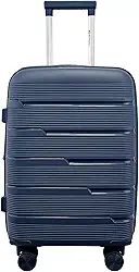 Mala de Bordo 10kg em Polipropileno com Cadeado TSA Rodas 360 Removíveis Gladiador P2 (Azul Marinho)