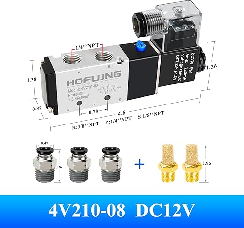 Miniatura 2 de Brass Electric Solenoid Valve 12" NPT 12V110V,Air Valve Water Valve Gas Valve Flow Valve, Normally Closed, Solid Brass,for Water Air Gas Fuel Oil