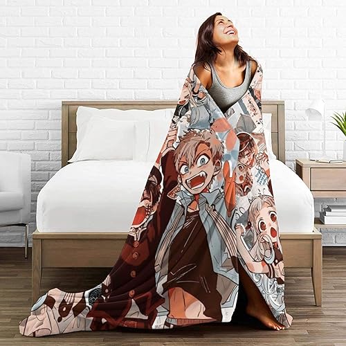 Miniatura 5 de Toilet-Bound Hanako-kun - Manta de forro polar suave y cómoda, manta de playa, manta de picnic (negro, 50 x 40 pulgadas)