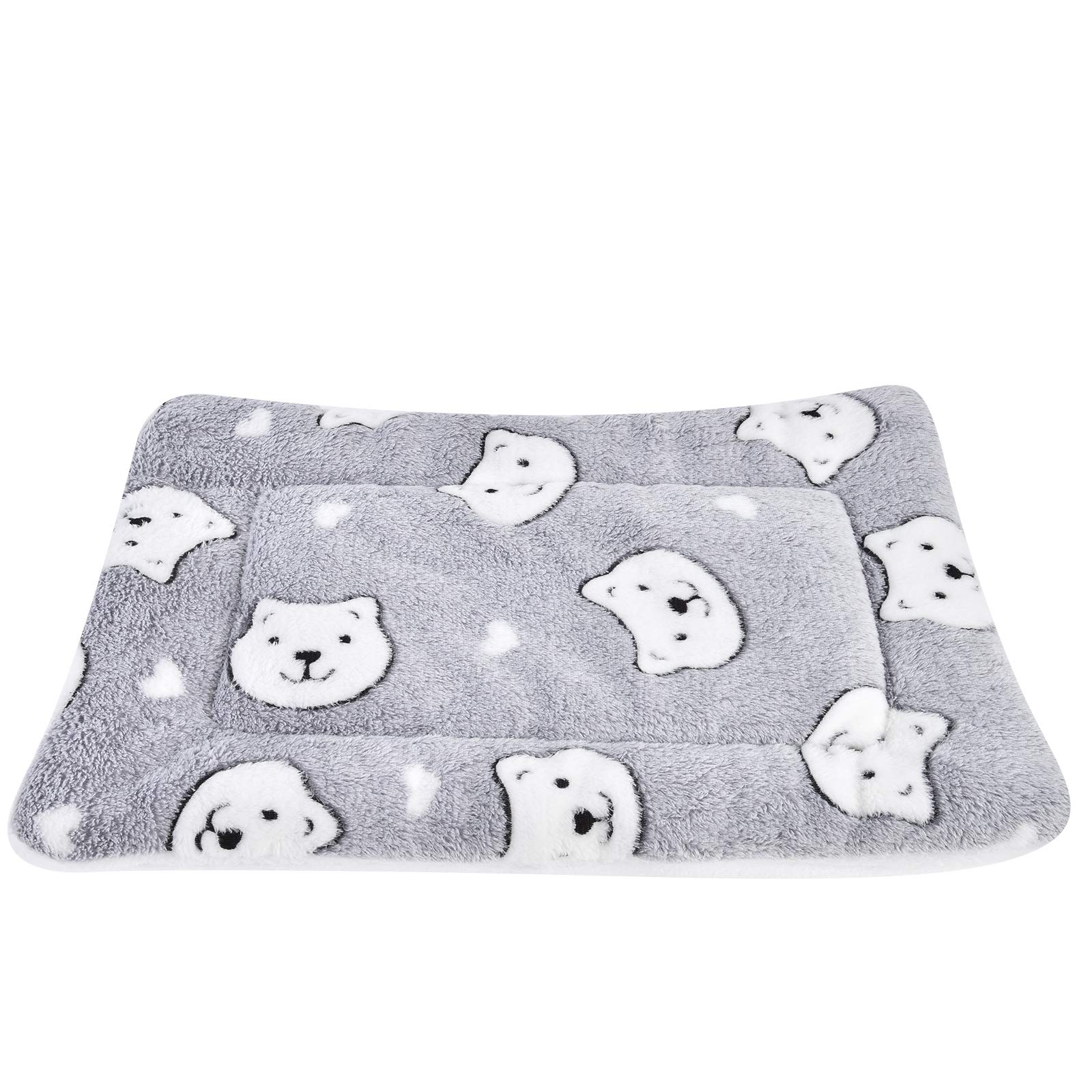 Morbido Cuscino Coperta Calda Coperta Cucciolo di Cane Gatto Letto Caldo e Morbido,Letto di Cane/Gatto XZ006 (79 * 60 CM, Grey Bear)