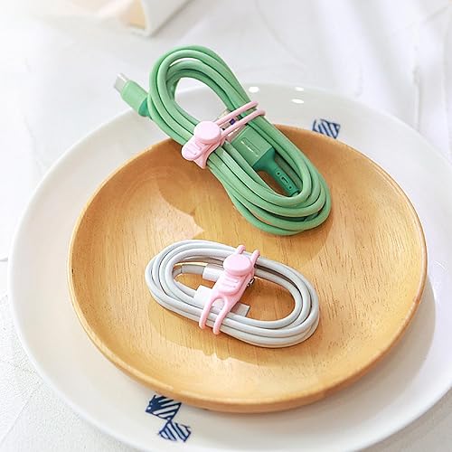 Miniatura 6 de CoguZed 30 bridas de silicona para cables, organizador de cables reutilizable, organizador de cables elásticos multiusos para agrupar y sujetar