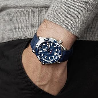 Omega Seamaster 300 Univeres 007 Watch用ラバーウォッチバンド カーブした端 隙間なし プレミアムシリコンラバーウォッチストラップ Omega X Swatch Moonswatch 20mm 22mm 腕時計ストラップ 交換用バンド 男女兼用