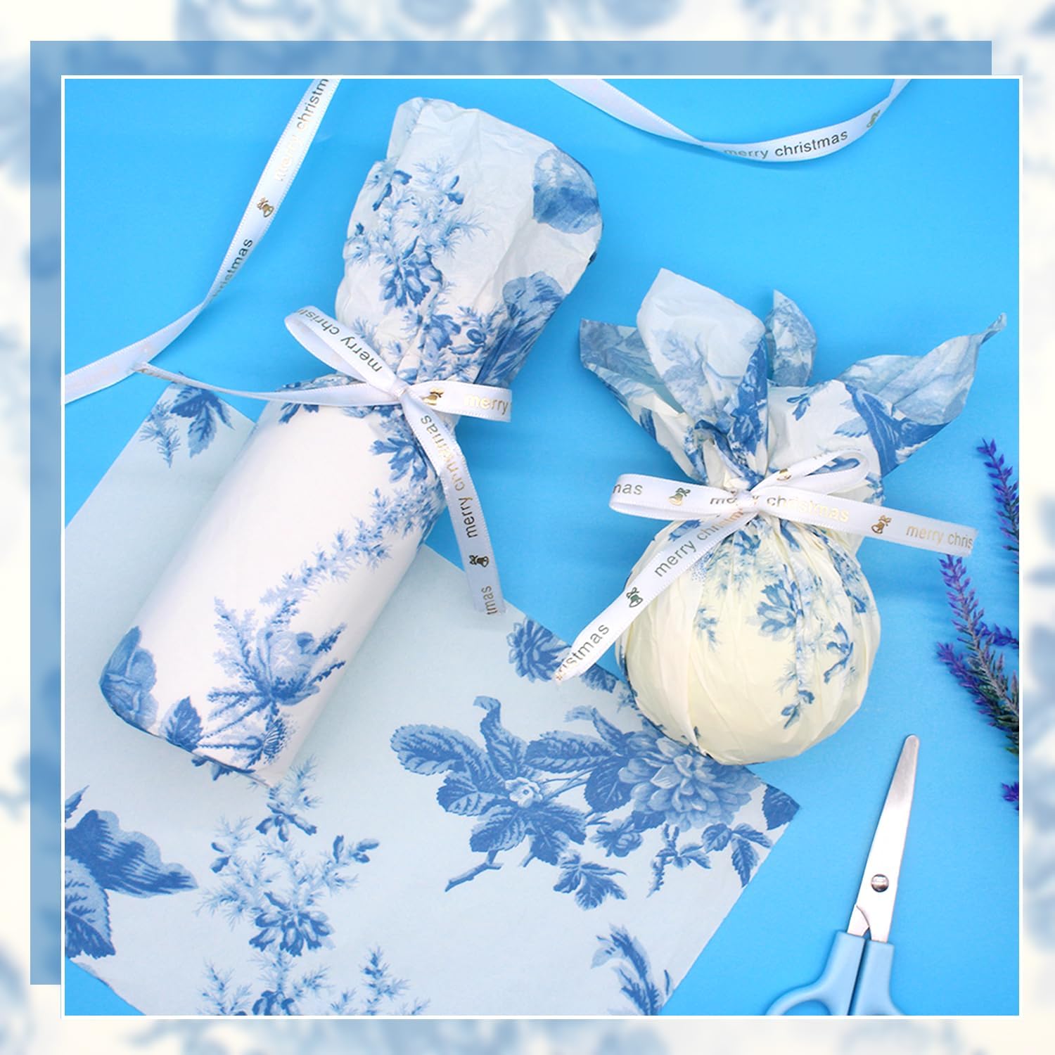 Benvo 20 Sheets Floral Print Tissue Paper 20 inch x 29 inch Decoupage Paper Decorative Tissue Gift Wrapping for DIY Art Craft Spring Wedding Birthday Baby Shower(Style B)