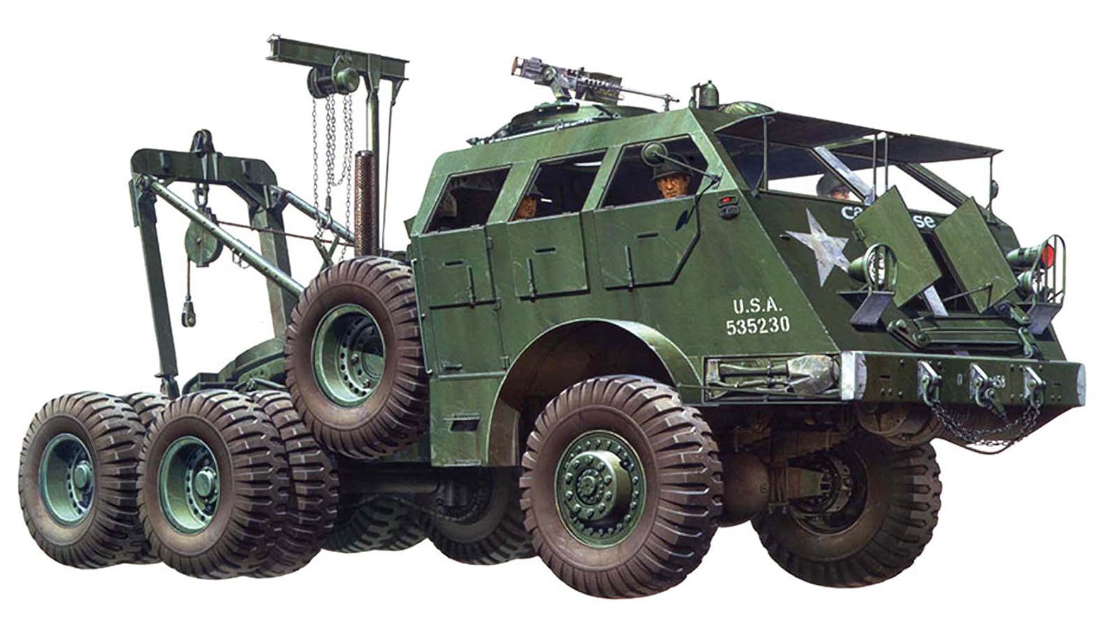 Tamiya 35244 - Makieta Do Jazdy Wojskowej Ciężarówki Żuraw odzyskiwania czołgów M26 Skala 1/35