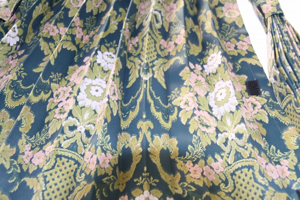 Amazon.co.jp: トラックセンターカーテン プリーツ 花かごグリーン