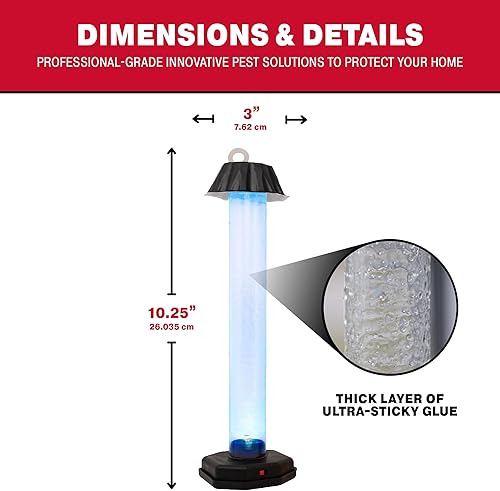 Miniatura 3 de Catchmaster Glostik - Trampa para insectos voladores, 1 unidad, trampas para luz LED y moscas para interiores y exteriores, adhesivo de alta