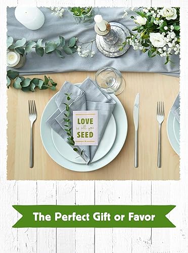 Miniatura 3 de American Meadows Paquetes de semillas de flores silvestres ''Love is All You Seed'' para fiestas (paquete de 20)  Mezcla de semillas de flores