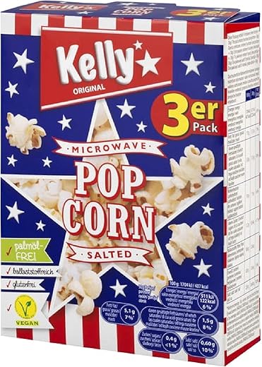 Kelly's Popcorn Microwave 3 x 90 g