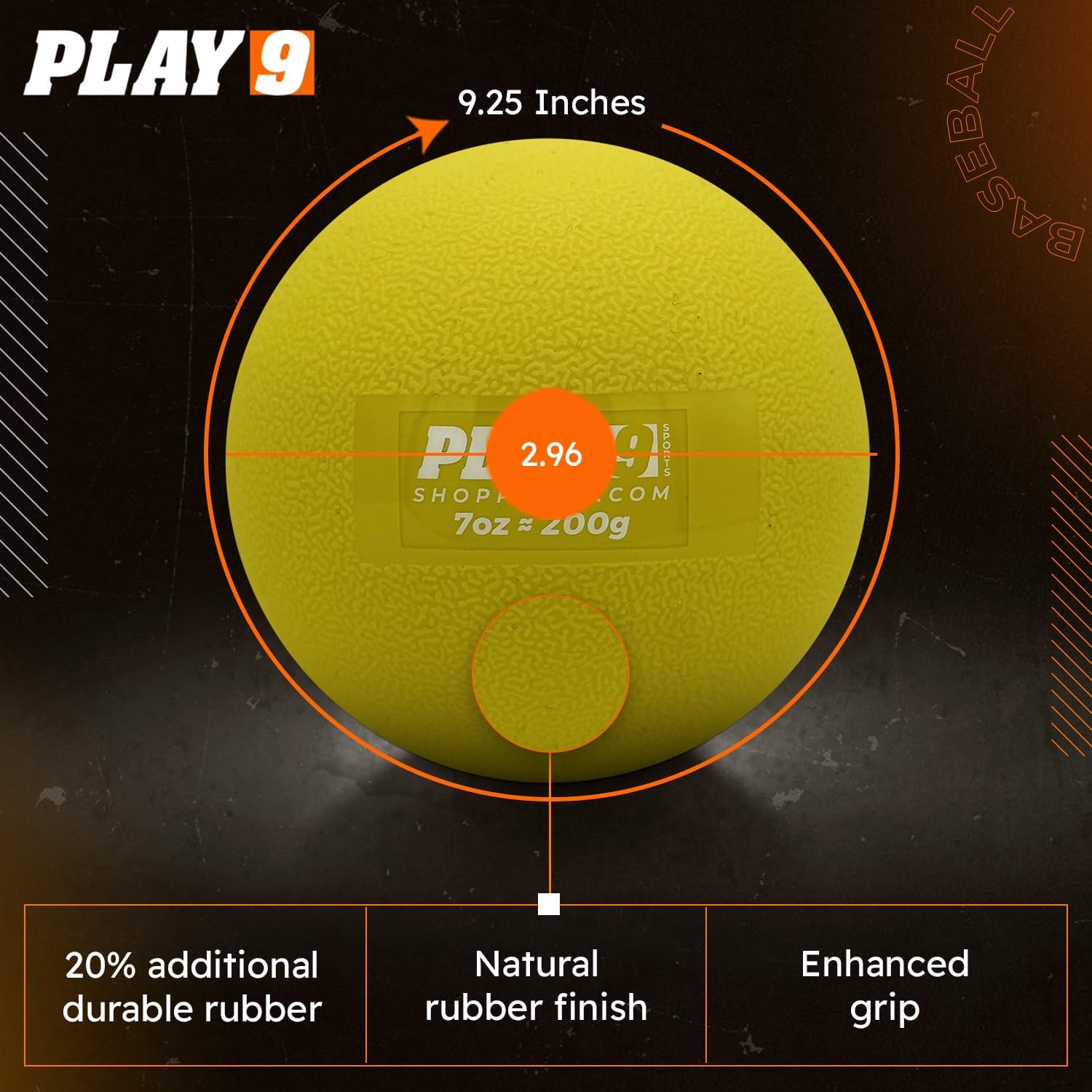 SHOP PLAY 9 Baseball Plyo Hitting Weighted Balls (8 Pack) Plyo Balls for Hitting & Batting with Carry Bag