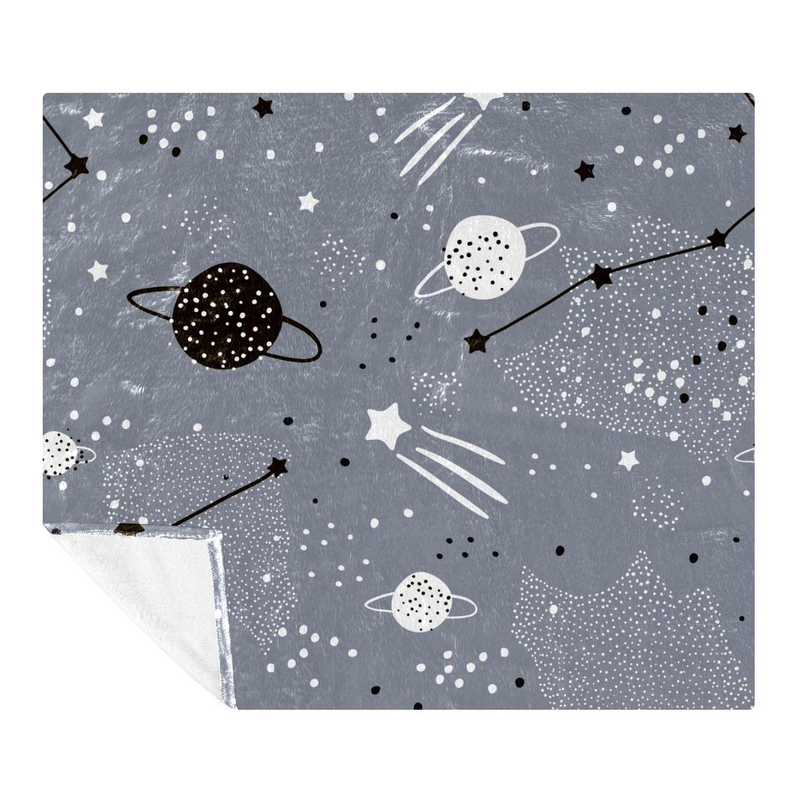 Couverture douce en microfibre de qualité supérieure avec imprimé galaxie et étoiles