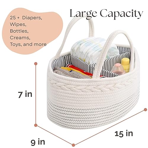 Miniatura 3 de Organizador de pañales de bebé pequeño de lujo  Cubo de almacenamiento para niños y niñas  Bolsa grande y organizador de vehículo con inserciones