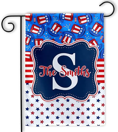 MAIANEY Bandera de jardín del 4 de julio de 12 x 18 pulgadas, bandera patriótica de bienvenida para jardín, Día de la Independencia estadounidense,