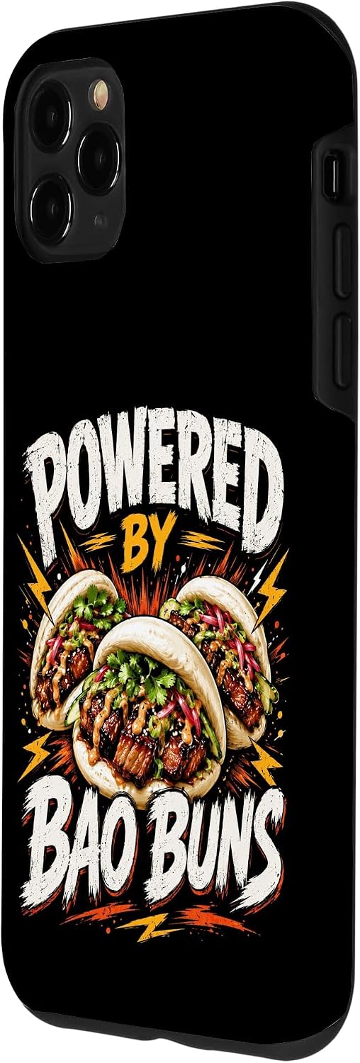 Powered By Bao Buns Funny Bao Buns Saying Humor Joke Gag Case for iPhone 11 Pro Max image 2