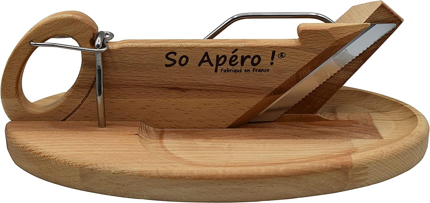 Replacement Serrated Blade With Screws for So Apero And Bron Salami, Sausage, Chorizo Knife Guillotine Slicers & Cutters, MADE IN FRANCE