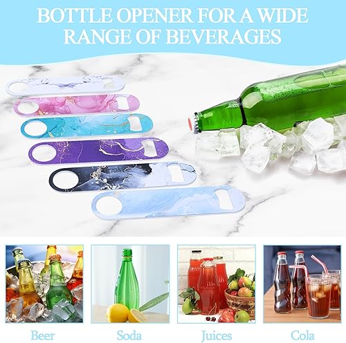Miniatura 10 de 6 abrebotellas plano con clip para cinturón, mini abridor retráctil de botellas de cerveza de acero inoxidable para cocina, restaurante, fiesta,