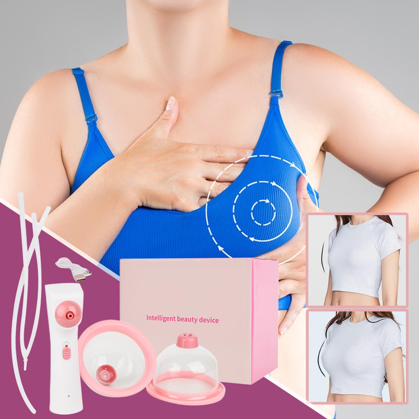 Massage Poitrine Électrique | Massage Thoracique USB Anti Affaissement | Dispositif De Raffermissement Poitrine Électrique Pour Femmes Amies Épouse Petite Amie
