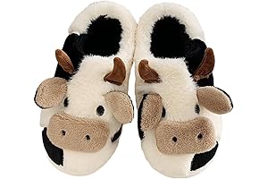 Cow Print House Slippers: Cozy & Adorable for Women
