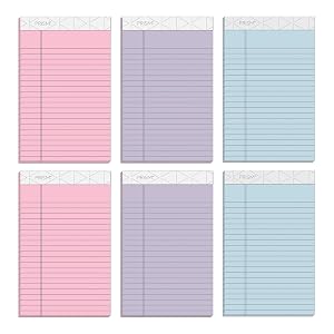 TOPS Prism Writing Pads 5 x 8 Jr legal Rule Narrow 1 4 Spacing Assorted Colors 2 Each