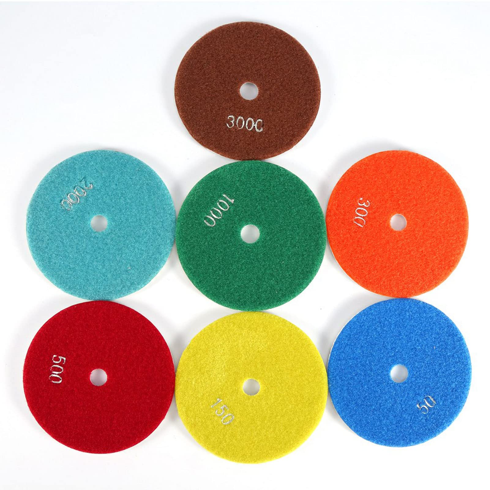OEM 100/125/150/180mm Diamant Nass-/Trocken-Polierpad Körnung 50-3000 für Granit