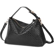 Lushandy Leather Hobo Bags for Women, Slouchy Tote Bag Top Handle Crossbody Purse Vegen Shoulder Handbag