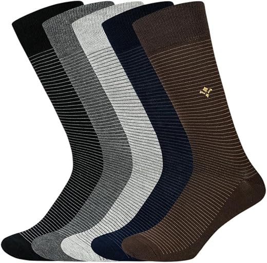 BALENZIA SocksXpress Men's Solid Colored Formal Mid Calf Length Business Socks Made with Cotton &amp; Spandex - Combo Pack of ...