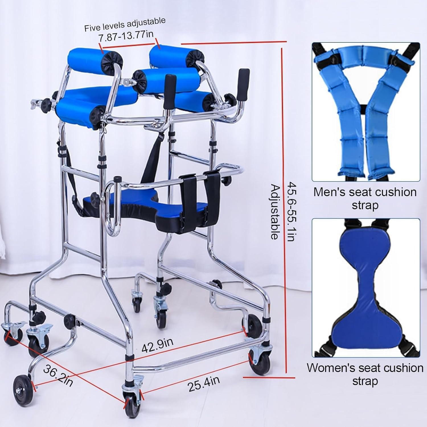 Chodziki na rolkach dla seniorów Rollator dla dorosłych Porażenie mózgowe Rehabilitacja Pomoc w ćwiczeniach Pomoce do chodzenia na stojąco dla osób starszych niepełnosprawnych Men's