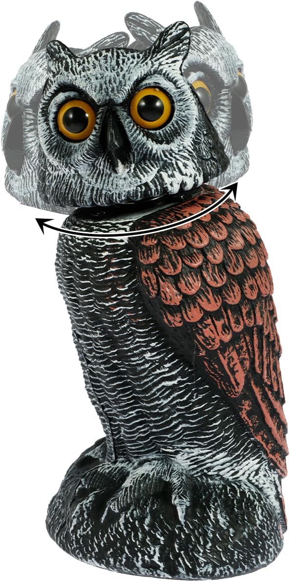 Fake Owl Decoy, Simulation Owl Bird Deterrent Lifelike Owl Statue Scare