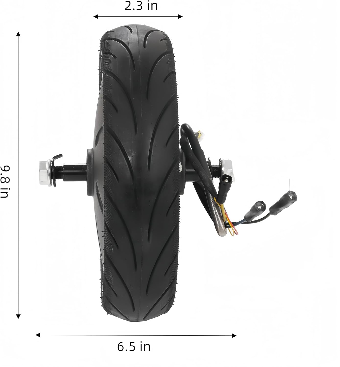 350W Electric Scooter Hub Motor Compatible with Ninebot MAX G30, 10 Inch Rear Wheel Scooter Motor, Electric High-Torsion Waterproof Scooter Motor Kit