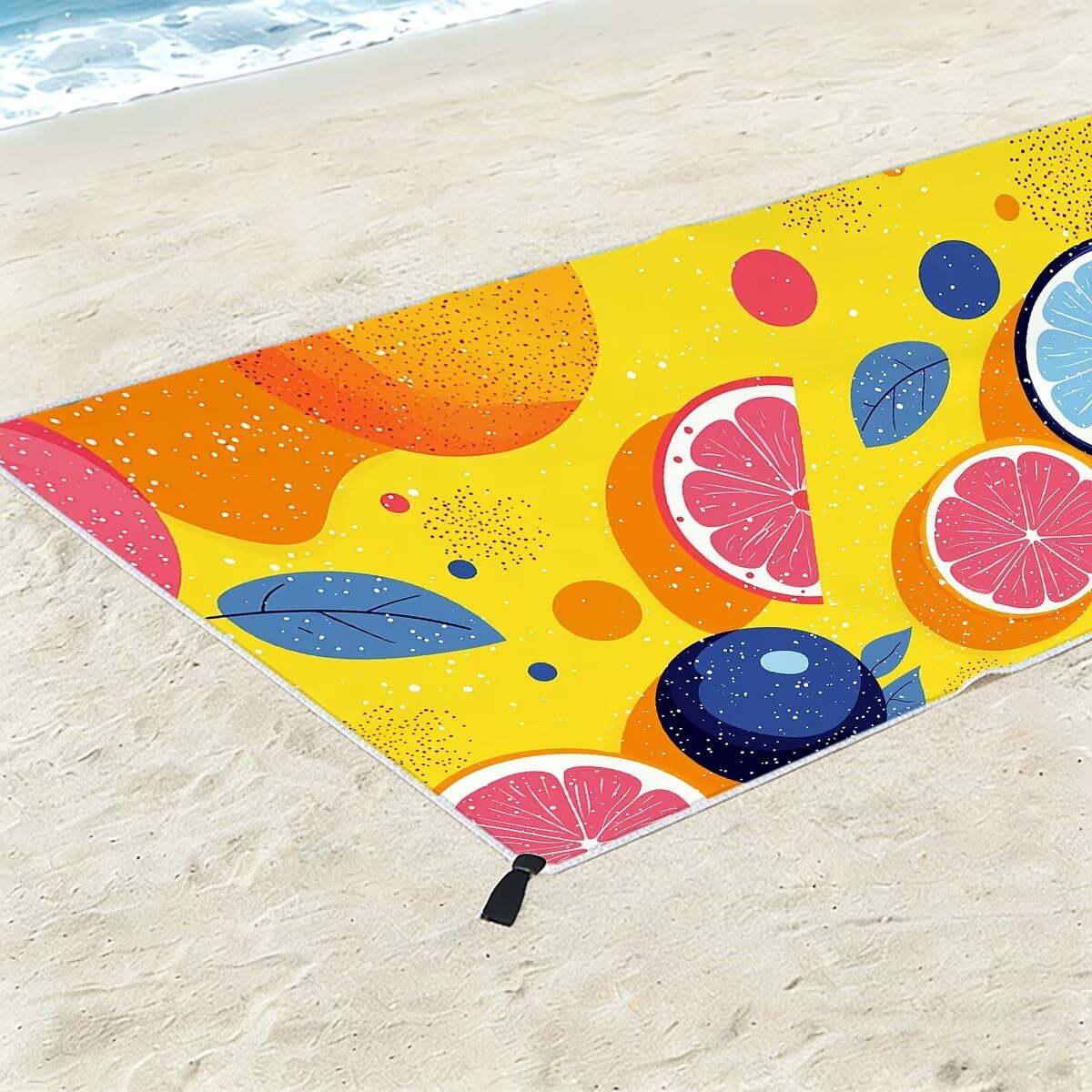 Duży ręcznik plażowy 100 x 220 cm, zestaw 2 szt. Żółty ręcznik z mikrofibry, szybkoschnący ręcznik na siłownię Kompaktowy, odporny na piasek Ręczniki z mikrofibry do pływania na siłowni Podróże