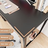Vista 70 de DUMOS Escritorio de oficina pequeño de 32 pulgadas para computadora de estilo moderno y simple, mesa de trabajo de estudio para el dormitorio