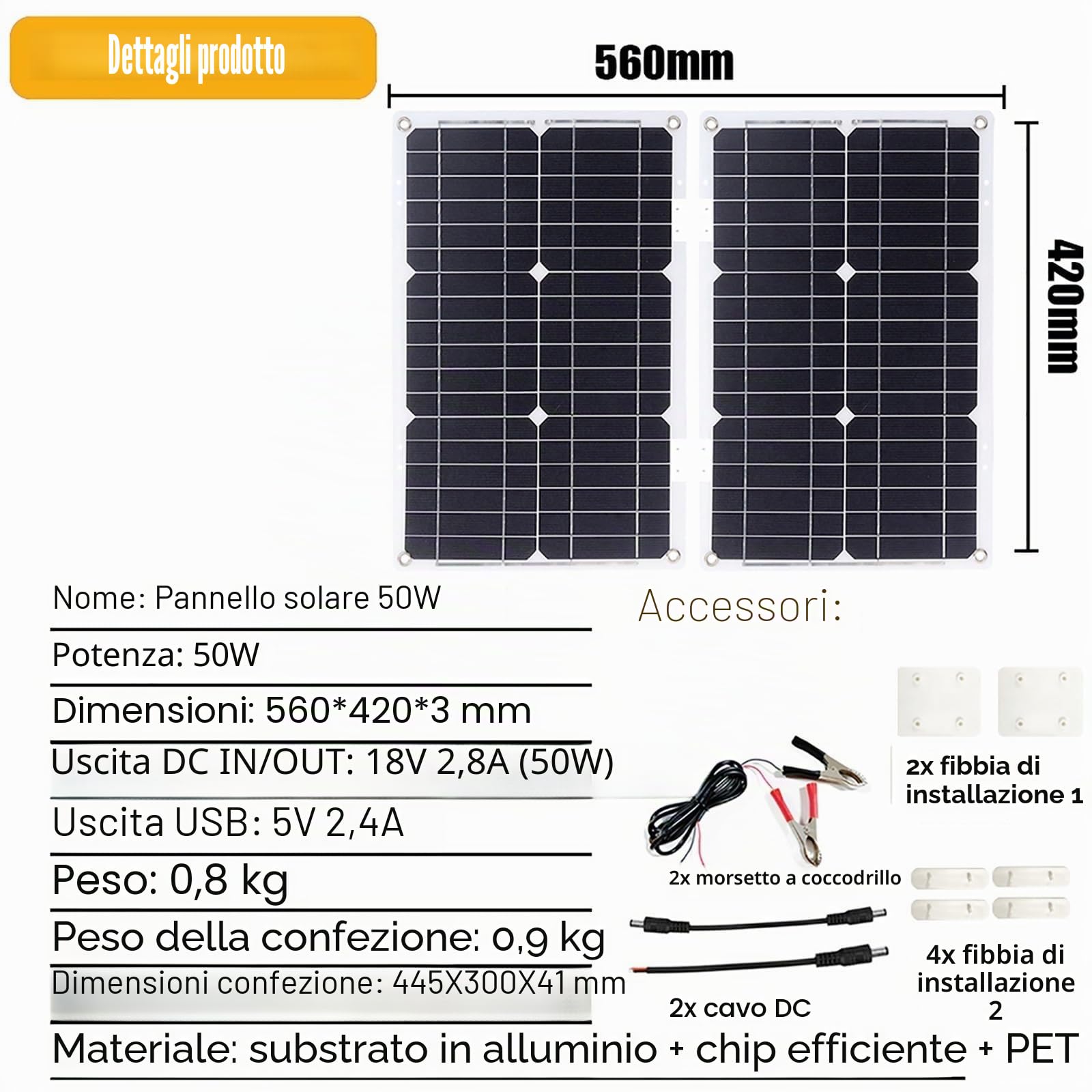 Kit Completo Di Pannelli Solari 4000W 6000W Kit Di Sistema Inverter Solare Con Pannello Fotovoltaico Pieghevole Da 50W E Regolatore Da 50A Sistema Di Rete Domestica Con Generatore Solare(6000W,12V-110