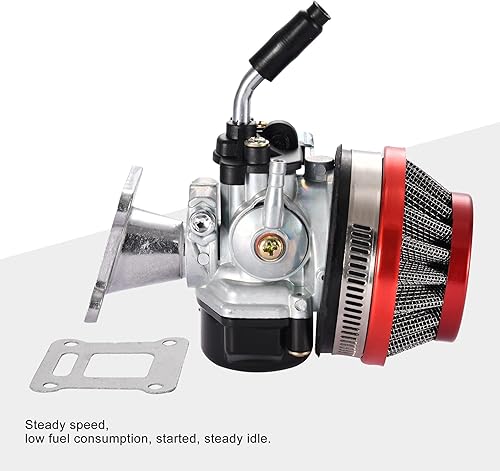 Miniatura 5 de GOOFIT Juego de bobinas de encendido con filtro de aire de carburador cilíndrico de 1.732 in, calibre grande, 53 cc, 54 cc, kit superior de pistón