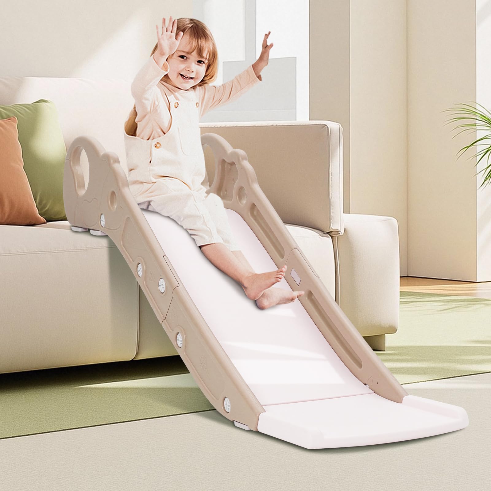 Scivolo per Bambini Pieghevole per Divano e Letto, Interno/Esterno, Verde