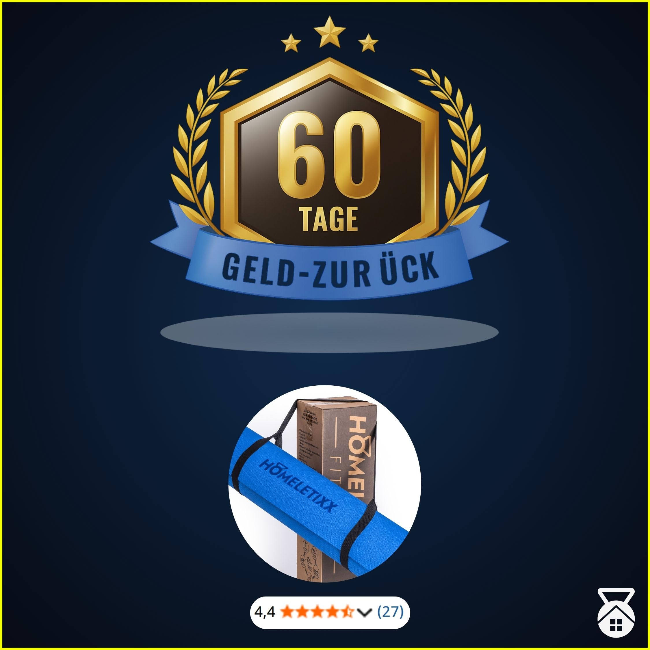 Fitnessmatte 200cm extra lang rutschfest – Yogamatte & Sportmatte XL 2m groß aus Premium TPE für Home Workout & Gymnastik | Trainingsmatte für Zuhause mit Tragegurt – HOMELETIXX