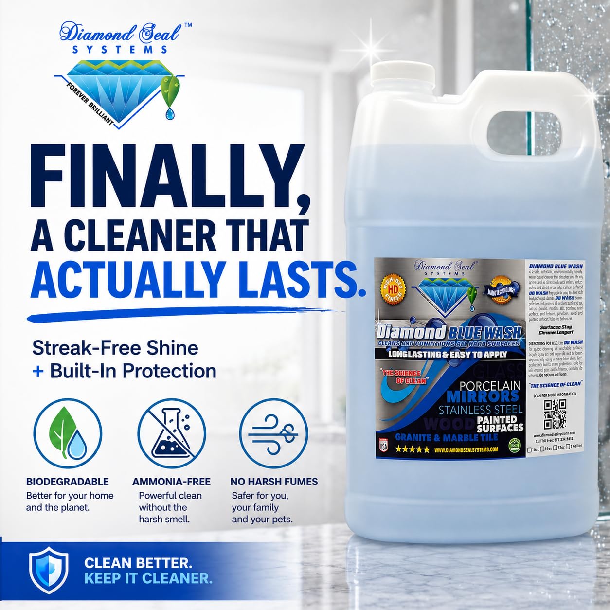Diamond Blue Repellent Cleaner & Wash Direct from the manufacturer - 1 Gallon by Diamond Seal Systems