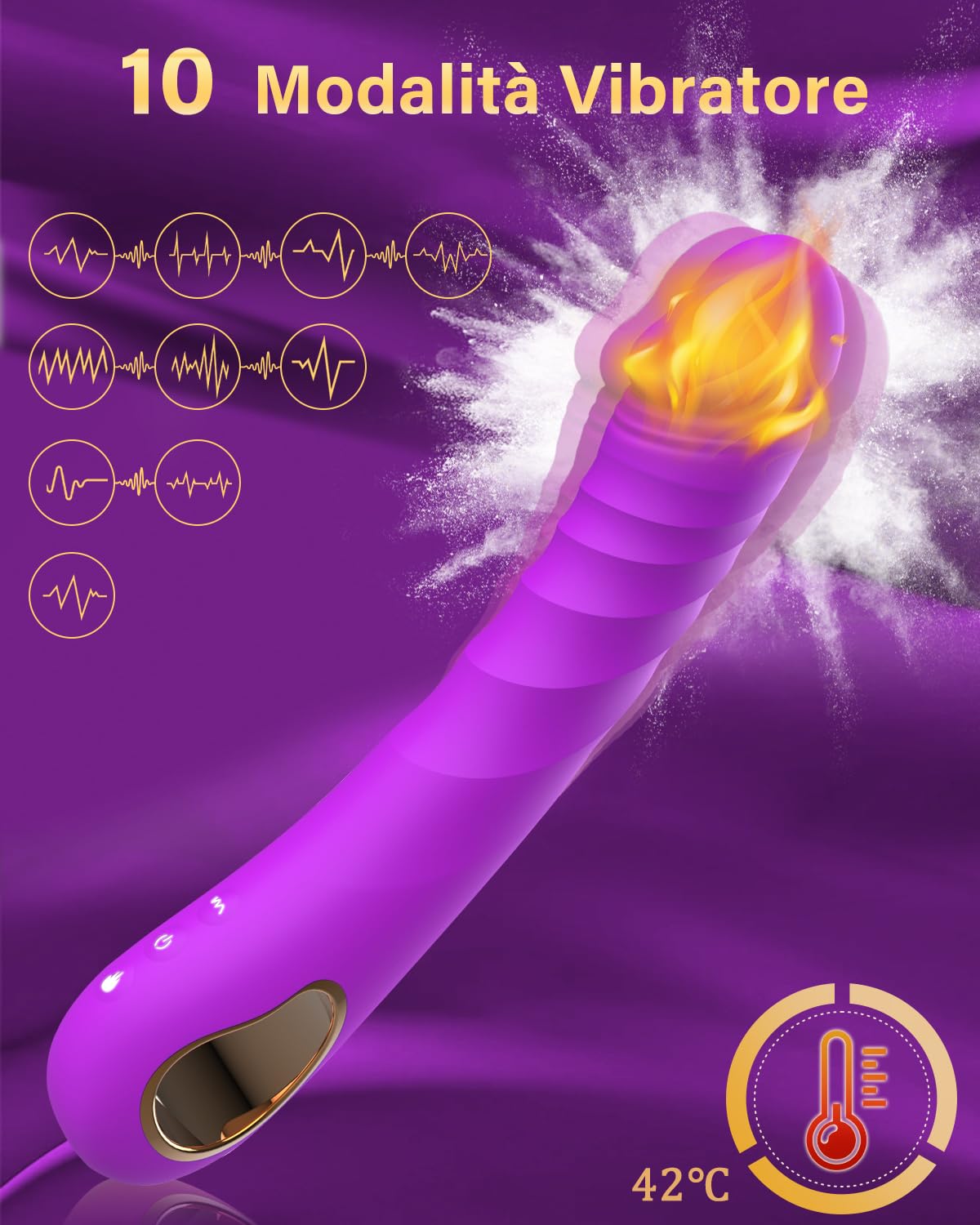 Vibratoreper Donna Professionale Vibratore con 10 Modalità Dildo Realistico Sexytoysys Coppia Vibratoriper Donna Sex Toys Sessuali per Donna Stimolatore Succhia Clitoride Femminile