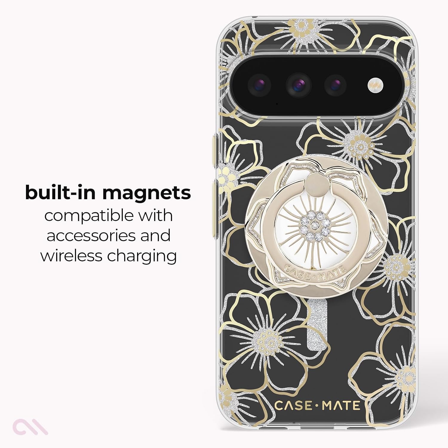 Case-Mate Google Pixel 11 Pro XL Case - Magnetic Floral Case - Floral Gems image 5