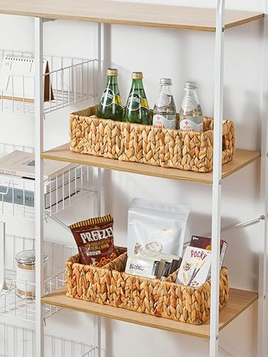 Miniatura 7 de Cestas para organizar el baño, cestas de almacenamiento de mimbre para estantes, cesta de papel higiénico, cestas pequeñas para decoración, cesta de